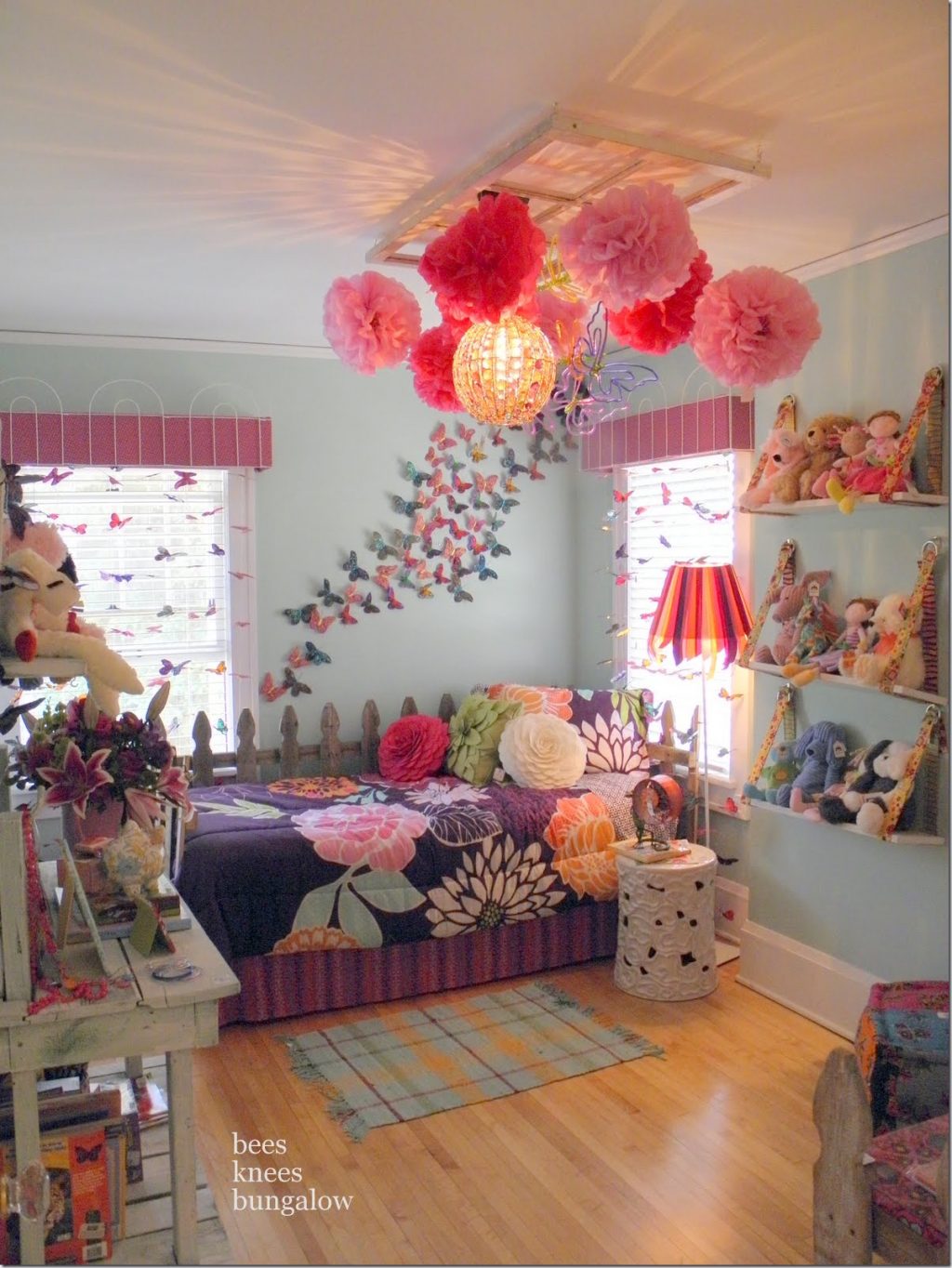bedroom sets rooms fun decorating cute diy bedrooms bed stuffed animal decoration pink creative colorful teen idea kid butterfly toddler