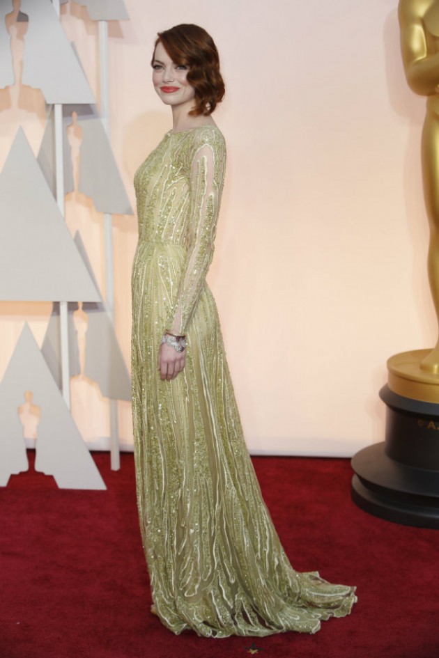 Get Inside the Oscars 2015 Greenroom! - Emma Stone in Elie Saab