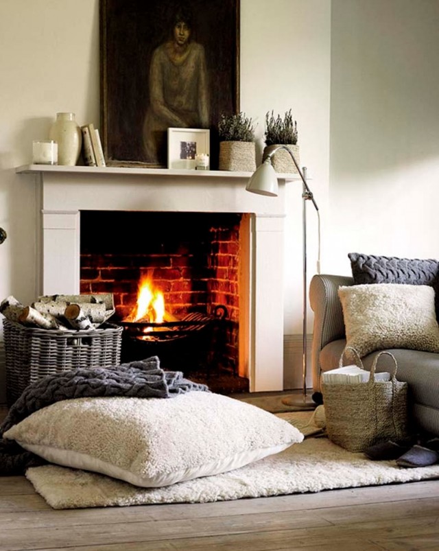 20 Lovely Living Rooms with Fireplaces
