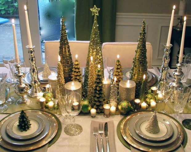 10 Luxury Christmas Decorating for Table Setting