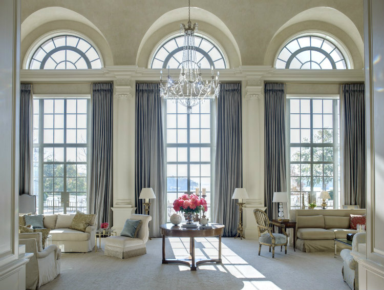 Top Interior Designers by AD 100 List 2017: Suzanne Kasler blue living room
