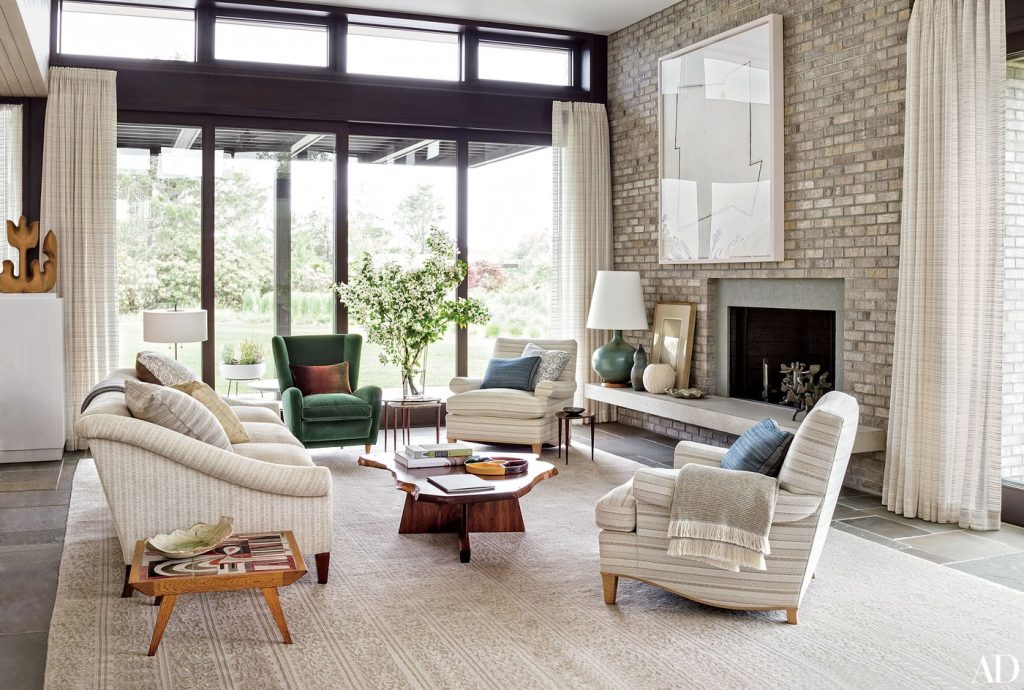 Top Interior Designers by AD 100 List 2017: Aero Studios luxury living room