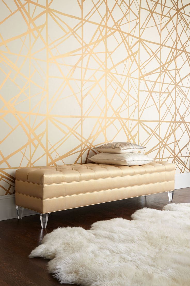 The Best Wallpaper Design Trends for 2017 geometric gold pattern
